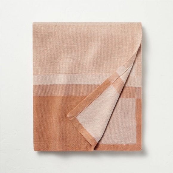 Other - Ombre Stripe Dobby Throw Blanket Clay/ Tan/Cream - Hearth & Hand'™ with Magnolia